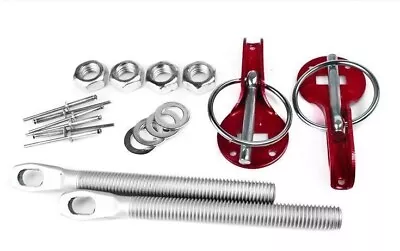 STAINLESS HOOD PIN SET Red HARDWARE FITS CHEVY FORD MOPAR DRAG RACING RACE • $9.15