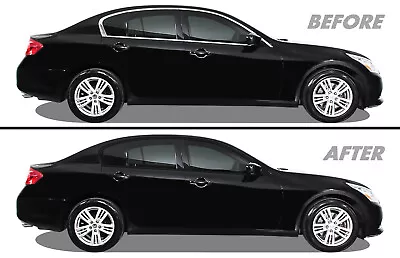 Chrome Delete Blackout Overlay For 07-15 Infiniti G35 G37 Q40 Sedan Window Trim • $32.49