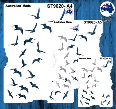 Stencils Masks For Scrapooking Cardmaking - ST9020 Birds A4 A5 A6 • $4