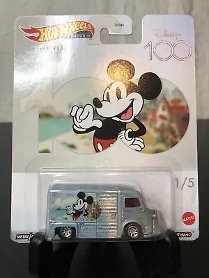 Hot Wheels Premium Disney 100 Mickey Mouse Citroen Type H 1/5 Silver NIP • $10