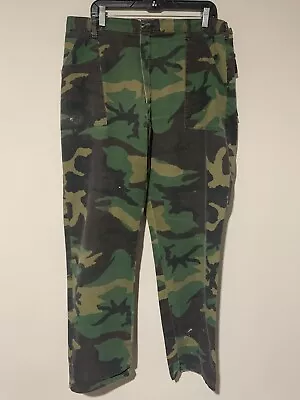 Vintage 70/80's Camo Pants Mens 38x33 Combat USA Made Hunting Military Takin Zip • $10