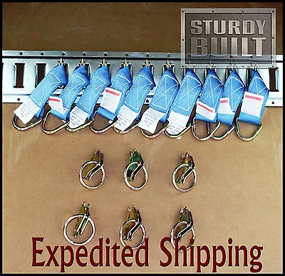 16pcs 10x E Track Tie Offs & 6x E Track Ring Truck F Cargo Van Trailer Furniture • $34.96