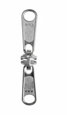 YKK® - Zipper Slider - #10 Runner - Silver Nickel Double Pull Tab - Coil/Spiral • $13.85