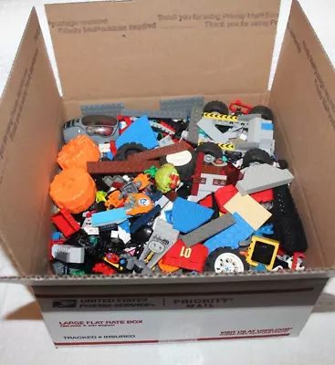 Box Full Of Legos Large Flat Rate Box Lego Lot Random Parts Pieces 8+Lbs Lot#3 • $50