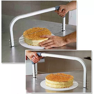 Adjustable 3 Blade Interlayer Cake Bread Cutter Slicer Leveller Professional • £39.25