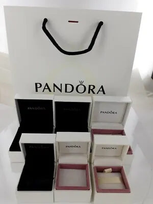 Pandora Genuine Rings Charms Earrings Pendants Medium Small Gift Boxes NEW!! • £1.95