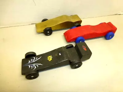 Pinewood Derby Cars LOT Of 3 Cars  SEE PICS • $19.99