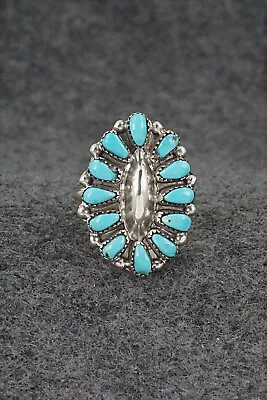 Turquoise & Sterling Silver Ring - Mary Chavez - Size 7.25 • $100
