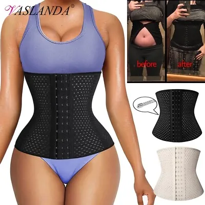 Women Slimming Body Waist Shaper Waist Trainer Tummy Cincher Girdle Corset Belts • £8.79