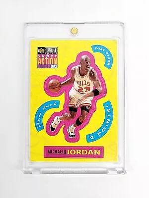 MINT Michael Jordan 1996-97 Collectors Choice Super Action Sticker Chicago Bulls • $7.95