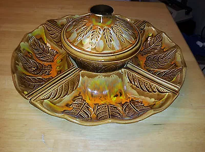 Vintage Retro California USA Cal Orig Pottery Chip & Dip Set 140 • $39.20