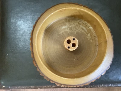 $10.50 • Buy Vintage Mid Century Real Wood And Bark Bowl Nut Cracker BOWL ONLY
