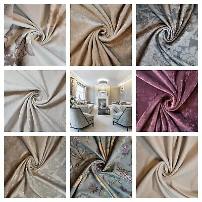 £2.49 • Buy Chenille Velvet Linen Fabric Upholstery Craft Cushion Soft Furnishing Material