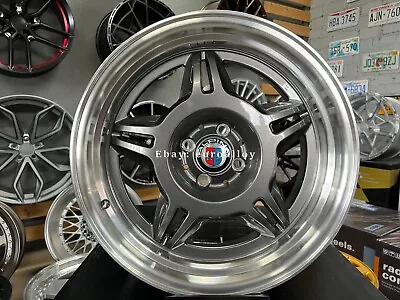 New 17 Inch 4X100 ALPINA Style 24 Old School Deep Dish GREY Wheels For BMW E30 • $1198.71