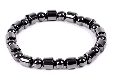 £3.99 • Buy Black Magnetic Hematite Bracelet Bangle Beads Pain Relief Therapy Arthritis