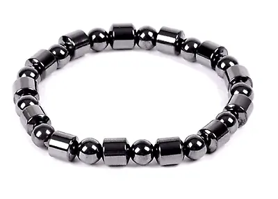 Black Magnetic Hematite Bracelet Bangle Beads Pain Relief Therapy Arthritis • £3.99