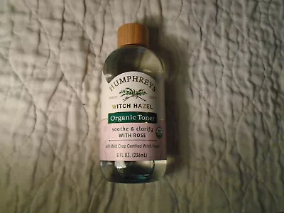 $5.99 • Buy Humphreys Witch Hazel Organic Toner Soothe & Clarify With Rose 8 Fl Oz Bottle