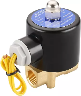 Baomain 3/8 Inch Brass Electric Solenoid Valve Water Air Fuels N/C Valve DC 12V • $27.30