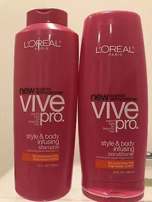 Loreal Paris Vive Pro Shampoo And Conditioner Style & Body Set Curly Rare! New! • $29.99