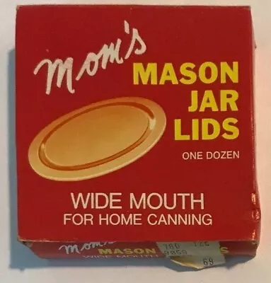 Vintage Mom’s Mason Jar Lids Wide Mouth Home Canning  • $10