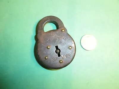 Vintage Ironsides 6-lever ( Steel ) Lock . No Key  • $18.50