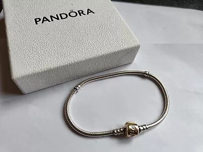 Pandora Bracelet 14ct Gold Clasp • £120