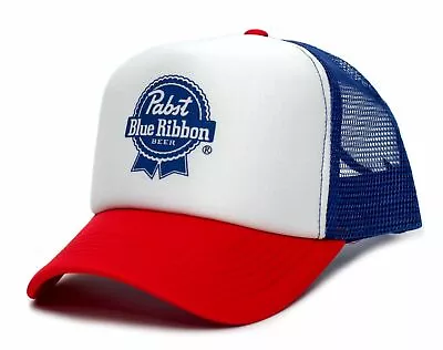 Pabst Blue Ribbon PBR Truckers Hat Cap Red/White/Royal  • $16.99