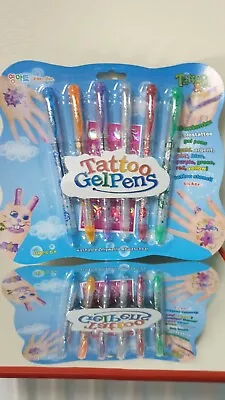 £49 • Buy Glitzy Temporary Tattoo Gel Pens Stencils & Pattern Gift Set -body Art Pack Of 6