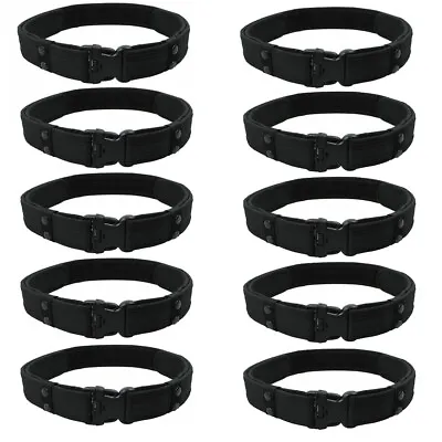 10pcs Black Mens Adjustable Tactical Combat Belt Buckle Waistband Rescue Rigger • $83.66