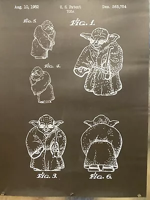 August 10 1982 Yoda Drawings Wall  Poster 18 X 24 • $16.99