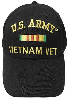 U.S.ARMY VETERAN VIETNAM Cap/Hat Black *FREE SHIPPING* • $9.88