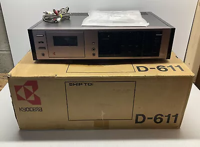 Very Rare Mint Kyocera D-611 Cassette Tape Deck Tested Working W/ Original Box • $399.99