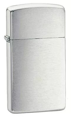 Zippo Lighter Brush Finish Chrome / Slim (91600) Gift Boxed - Au Stock ! • $41.97