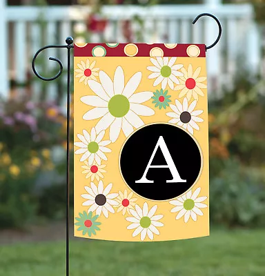 Toland Floral Monogram 12x18 Spring Summer Flower Initial Garden Flag • $8.98