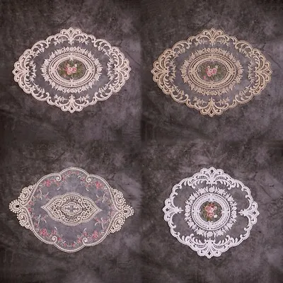 Lace Doily Cotton Placemats Table Runner Crochet Table Mats Vintage Lace-Doilies • £4.44