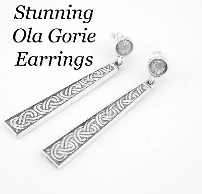 Beautiful Pair Of Vintage Ola Gorie OMG Sterling Silver Dangle Earrings MIB • £128.99