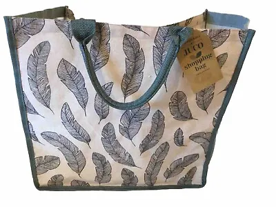 Eco Friendly JUCO Shopper Bag Jute Tote Canvas Cotton Handles Shopping • £5.94