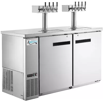 (2) Four Tap Kegerator Beer Dispenser - Stainless Steel (2) 1/2 Keg Capacity • $2795.88