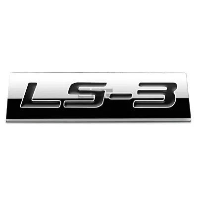 Bumper Sticker Metal Emblem Decal Trim Badge 3d Polished Black Lettering Ls3 • $6.28