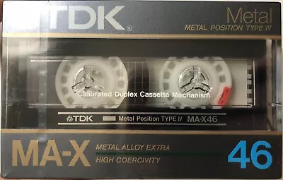 1x TDK MA-X 46 Type IV/Metal Position Cassette Tape - Sealed & Rare • £35