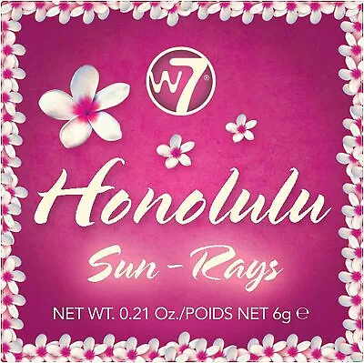 W7 Honolulu Sun-Rays Bronzing Powder - Pressed Powder Shimmer Bronzer - Contouri • £7.65