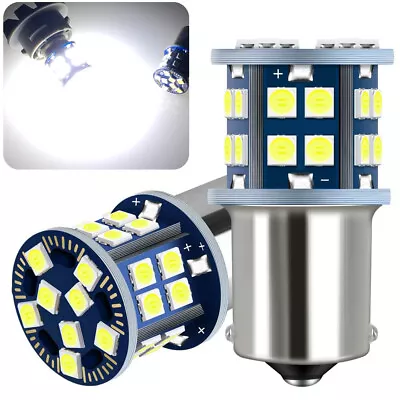 2PCS 12V 6000K White 67 89 97 631 5008 R5W R10W 1156 28-SMD LED Bulbs Mini BA15S • $12.99