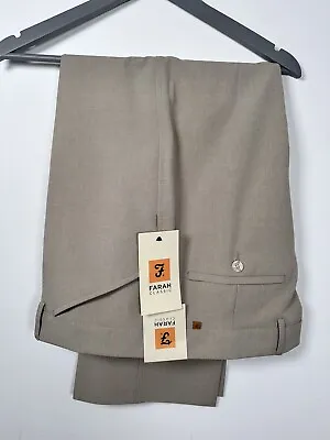 Men's Farah Classic Trousers - Biscuit 206 - W 36”-Leg 27” Brand New With Tags • £24