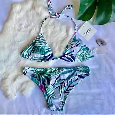 Zaful Tropical Triangle Bikini Set Swimsuit Swim • $24