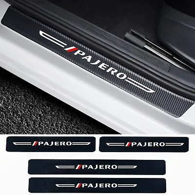 $25.30 • Buy For Mitsubishi Pajero Car Door Plate Sill Scuff Anti Scratch Sticker Protector