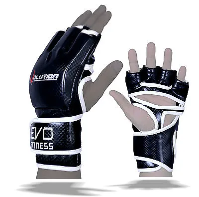 EVO MMA Gloves Martial Arts UFC Kick Boxing Muay Thai Sparring Grappling Wraps • £12.99