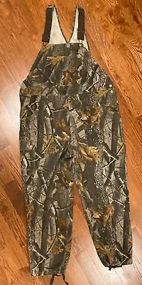Vtg Spartan Outdoors Realtree Hardwoods Camo Hunting Overalls Ankle Ties Sz XL • $27.99