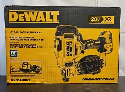 Dewalt 20v Max 15° Lithium Cordless Roofing Nailer Kit Dcn45rnd1 • $340