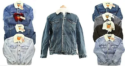 Levi's Trucker Jean Jacket Snap Front Fleece Sherpa Lined Levi Strauss $98 • $69.99