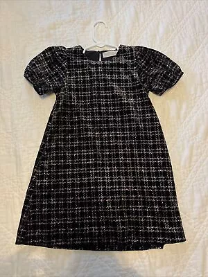 $9.99 • Buy Zara Girls Dress 6 Plaid Glitter Holiday 